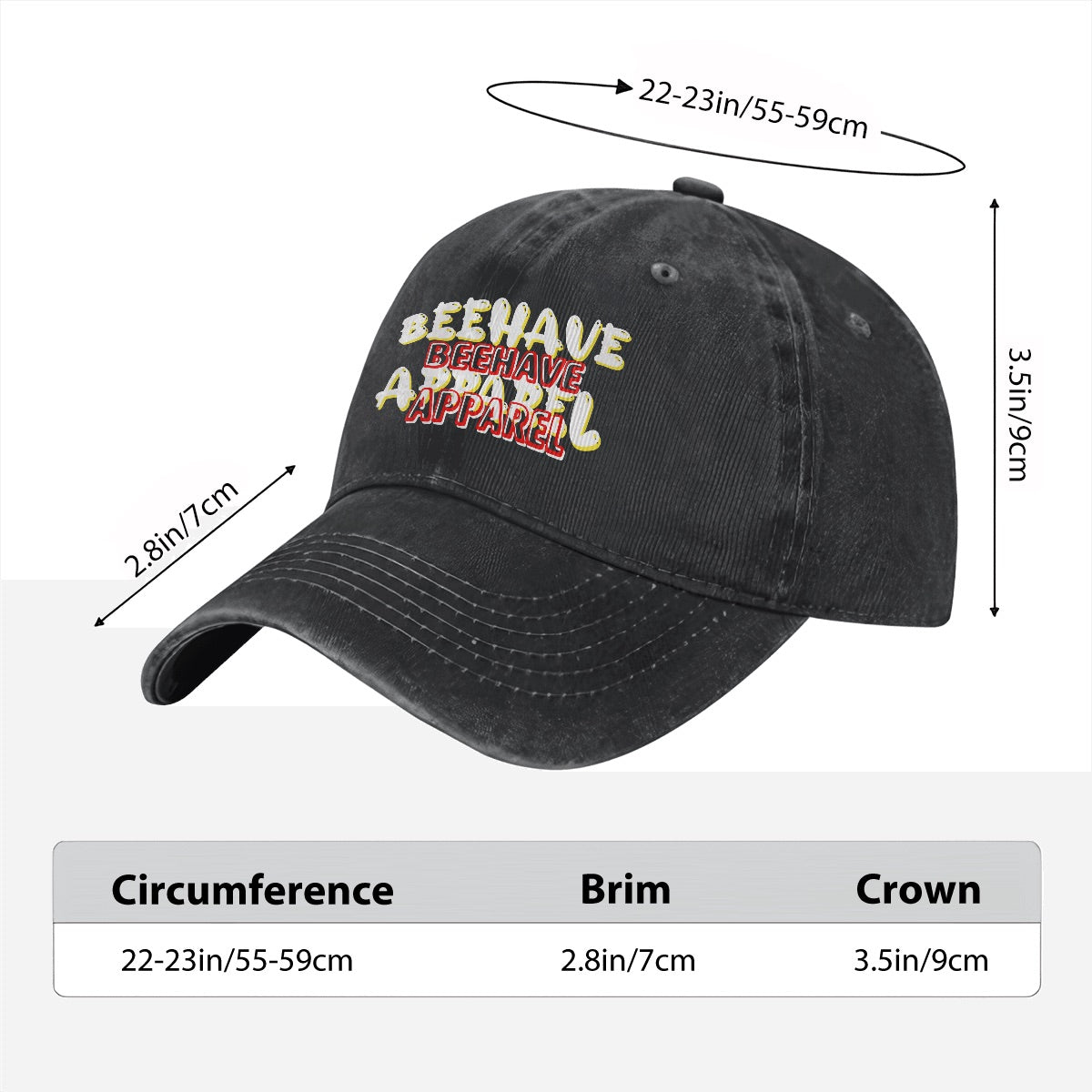 Unisex Washed Denim Baseball Cap