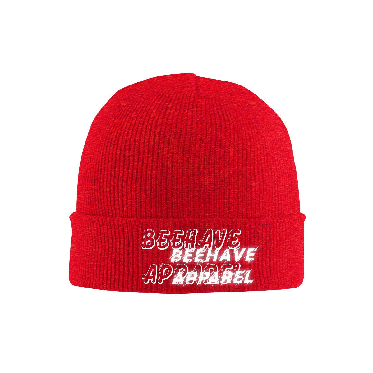 Knit Hat with Heat Transfer Patch