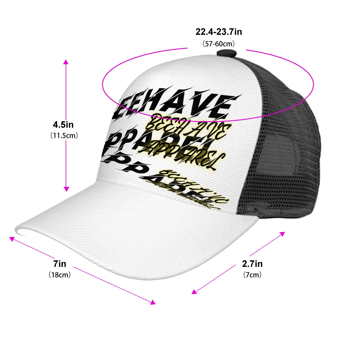 Mesh Baseball Cap (Full Pattern)