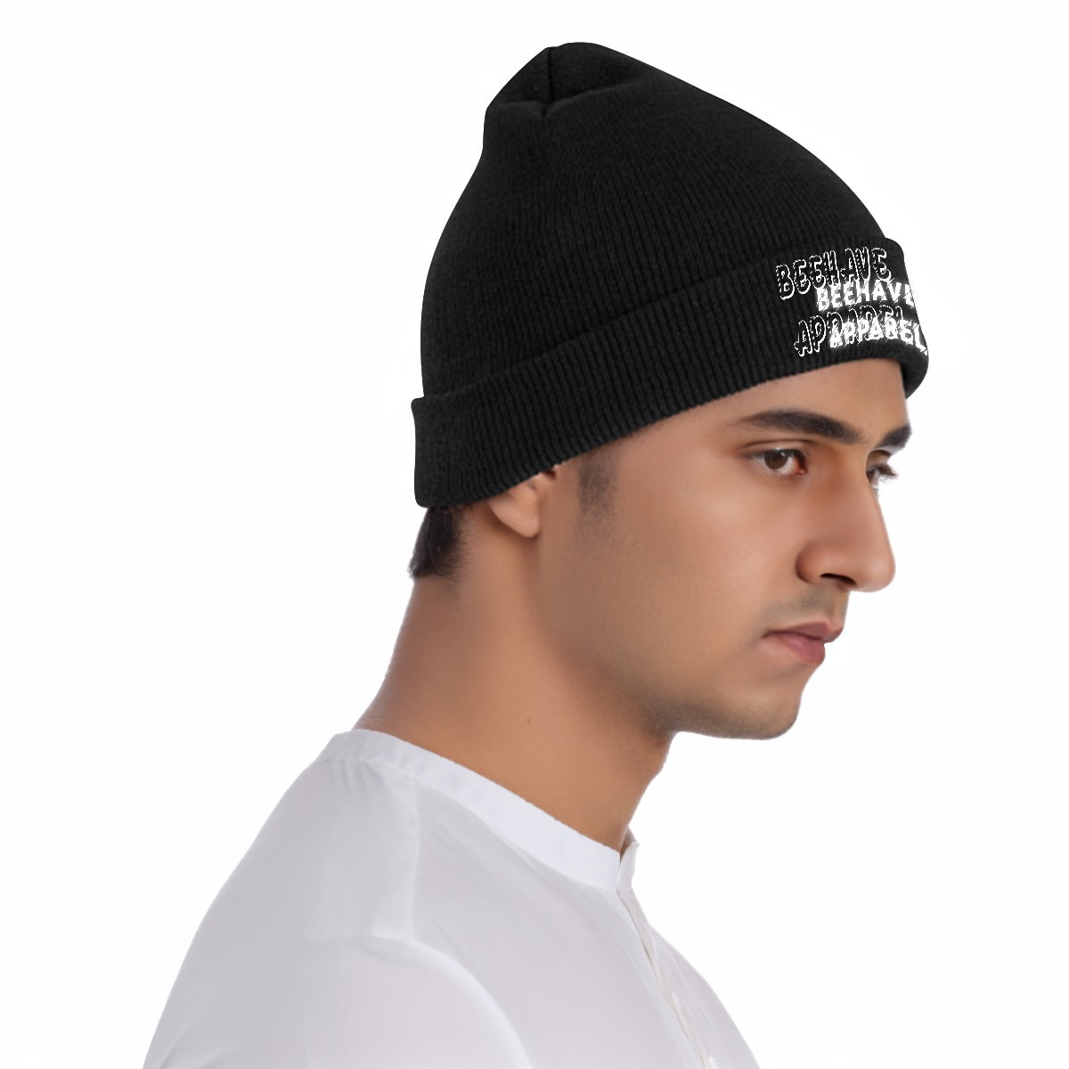 Knit Hat with Heat Transfer Patch