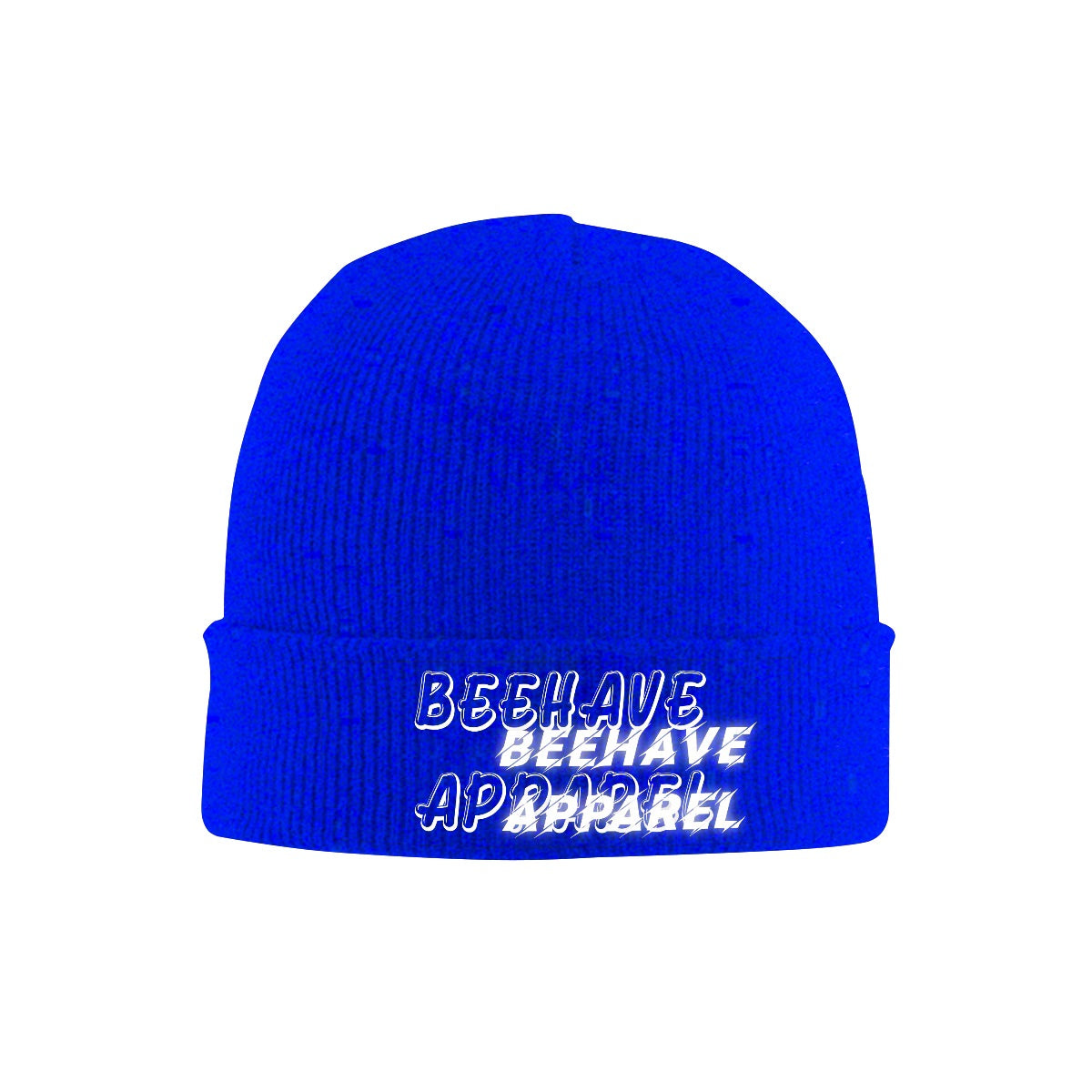 Knit Hat with Heat Transfer Patch