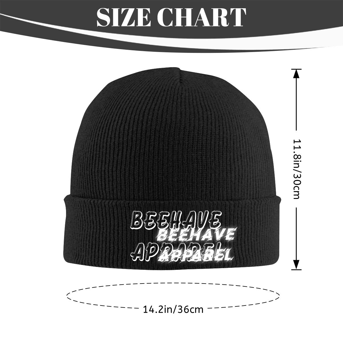 Knit Hat with Heat Transfer Patch